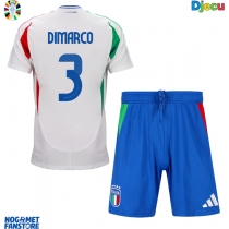 Italija Federico Dimarco #3 Gostujuci Dres za djecu EP 2024 Kratak Rukav (+ Kratke hlače)